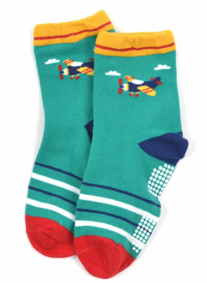 FOOTPRINTS FOOTPRINT 6 Pairs Infant Kids Unisex Multi-Colored Ankle-Length Assorted Antiskid Cotton Socks - Image 3